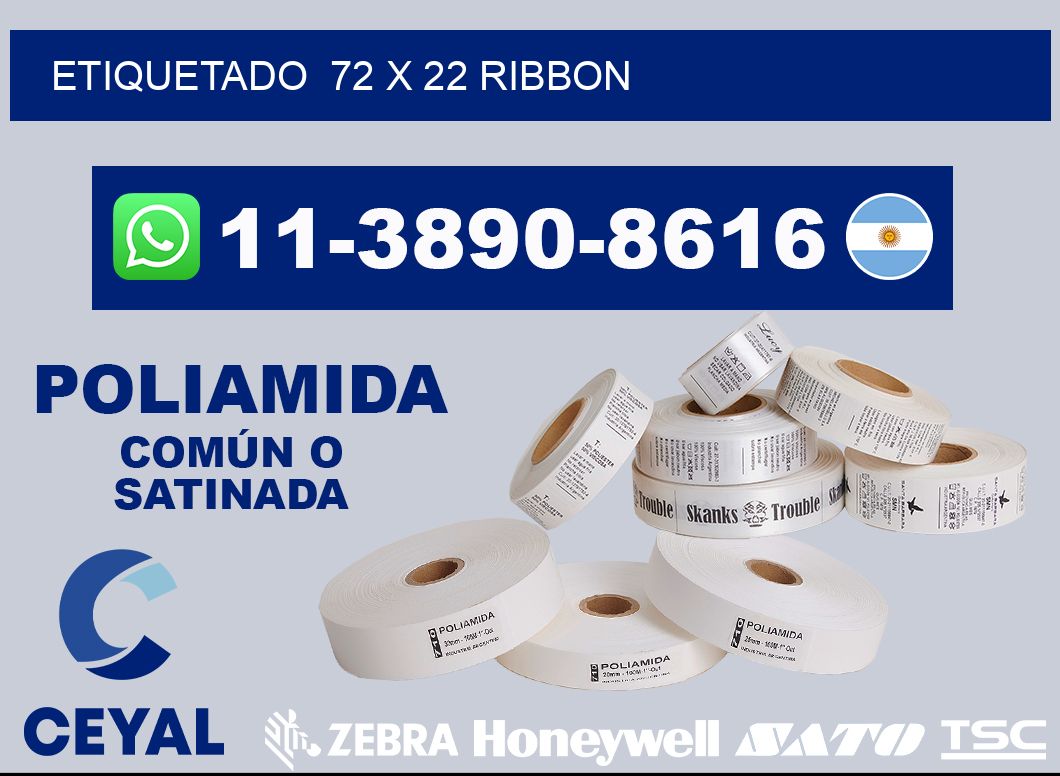 Etiquetado  72 x 22 ribbon