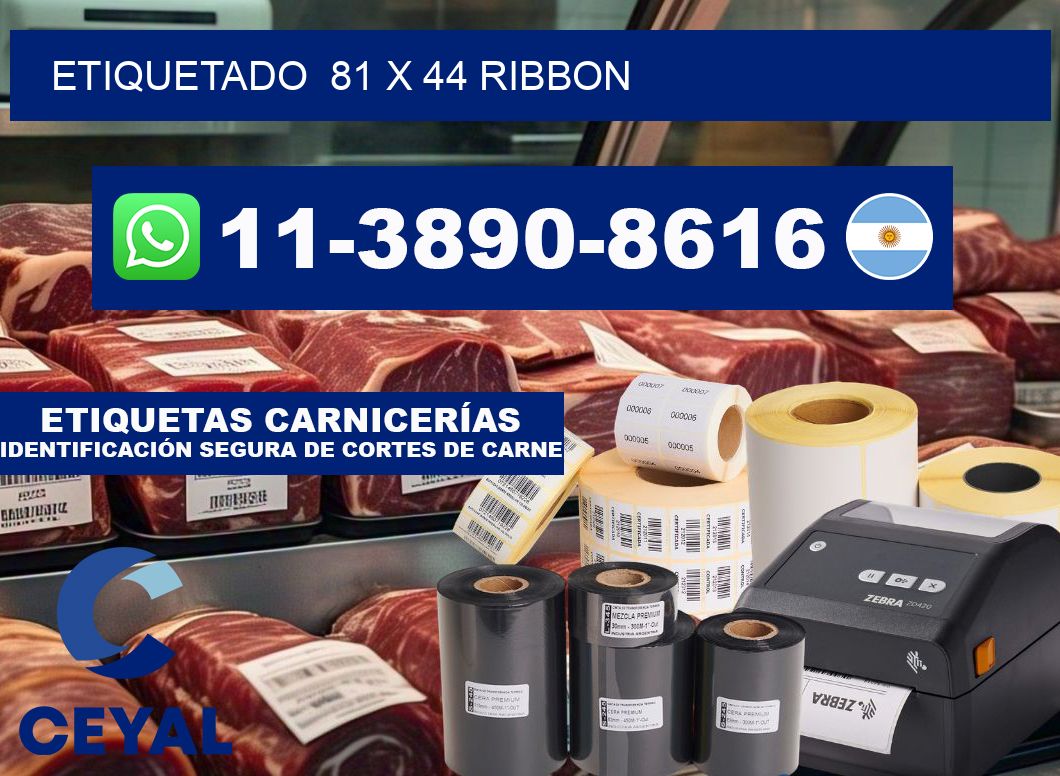 Etiquetado 81 x 44 ribbon