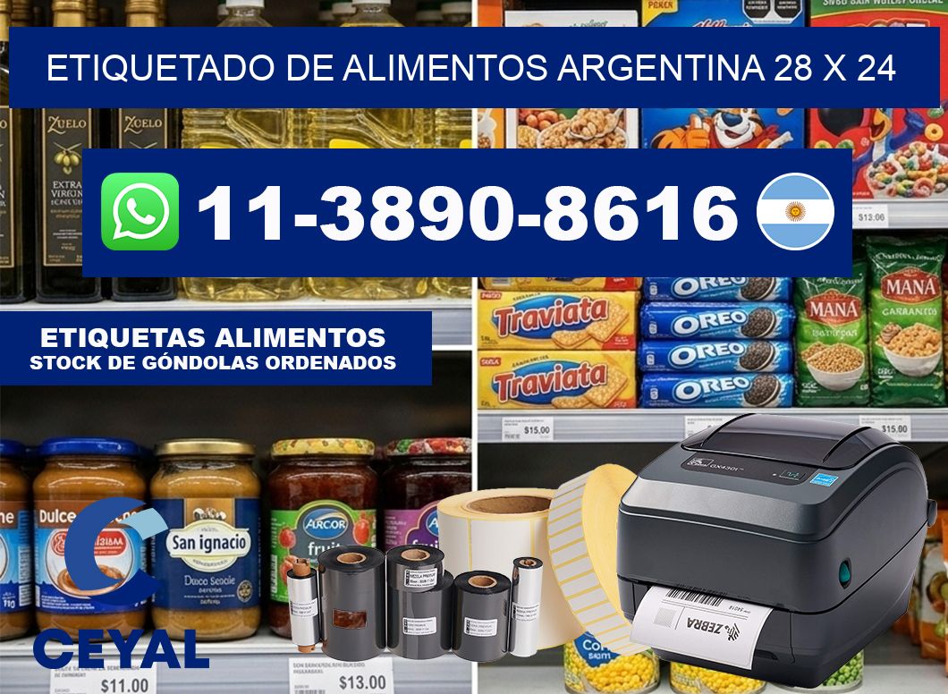 Etiquetado de alimentos Argentina 28 x 24
