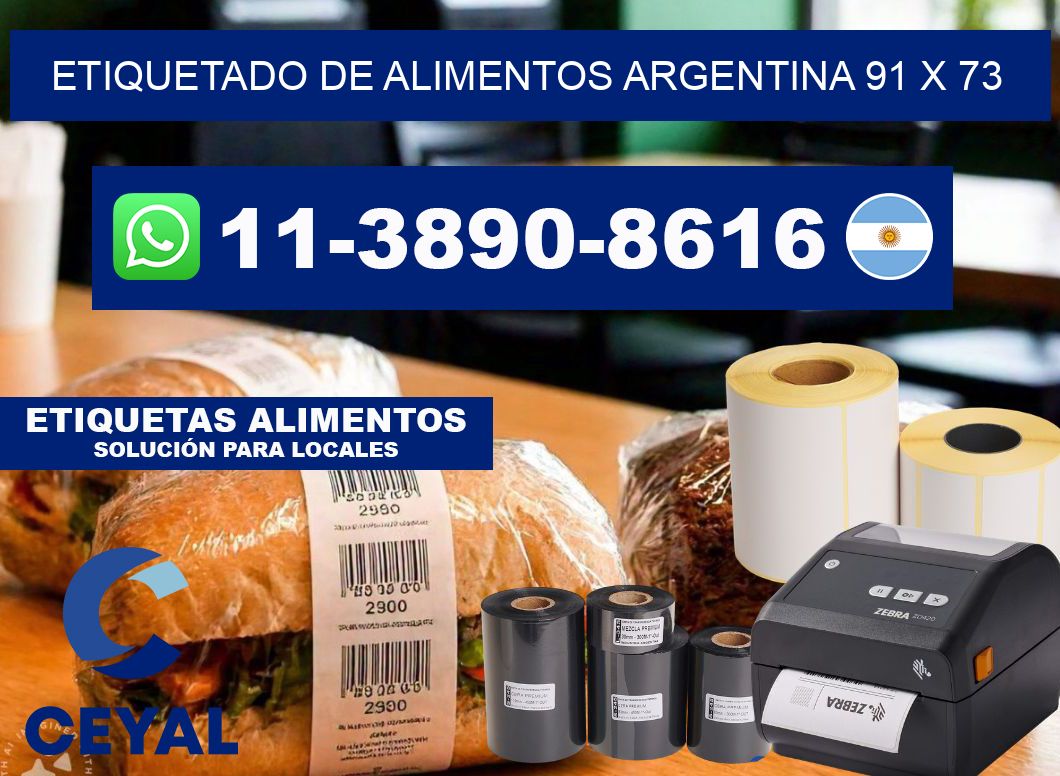 Etiquetado de alimentos Argentina 91 x 73