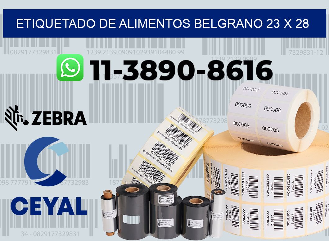 Etiquetado de alimentos belgrano 23 x 28