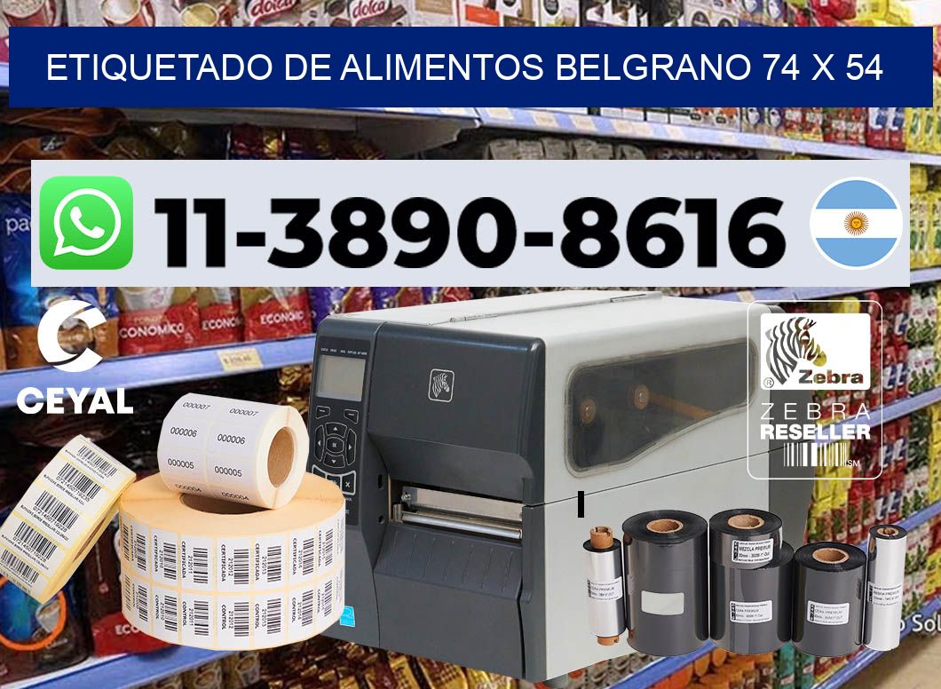 Etiquetado de alimentos belgrano 74 x 54