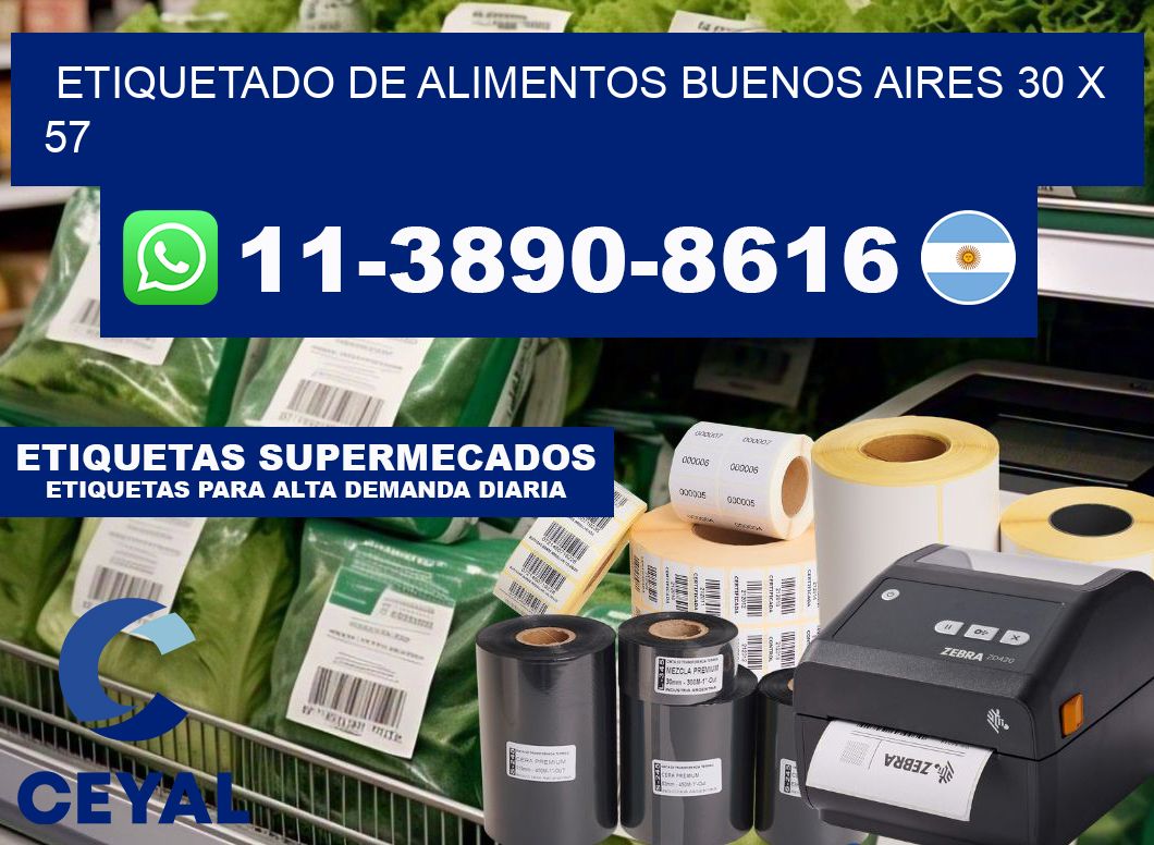 Etiquetado de alimentos buenos aires 30 x 57