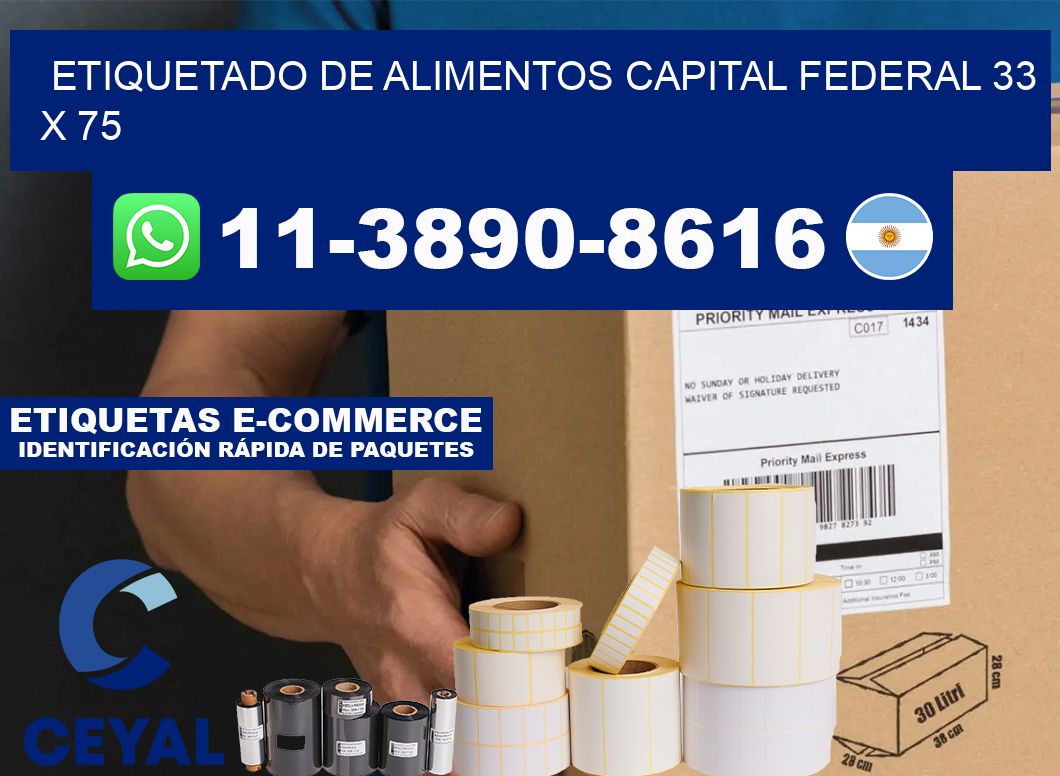 Etiquetado de alimentos capital federal 33 x 75