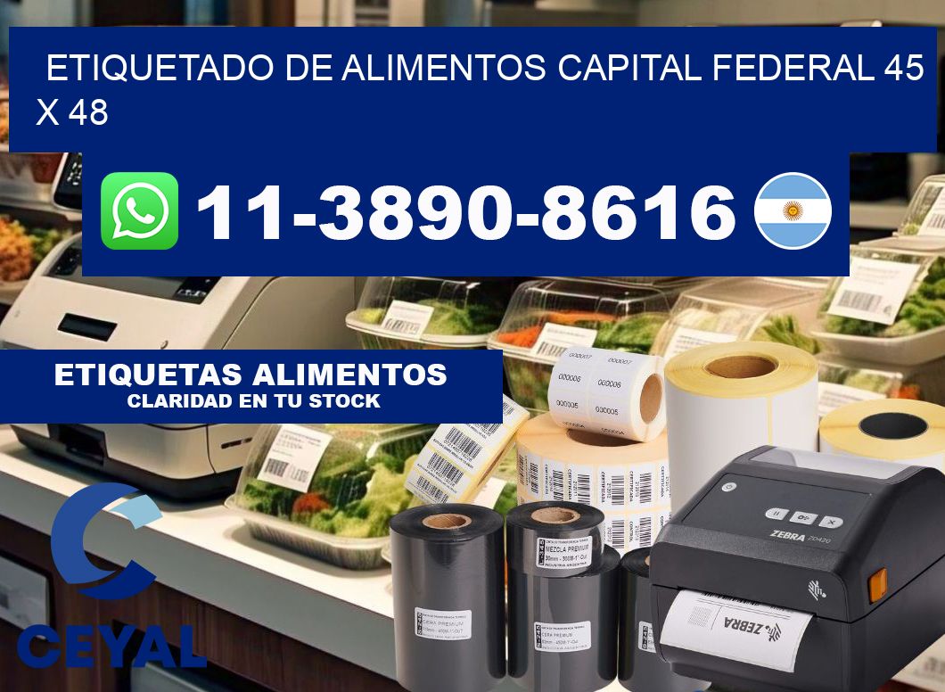 Etiquetado de alimentos capital federal 45 x 48