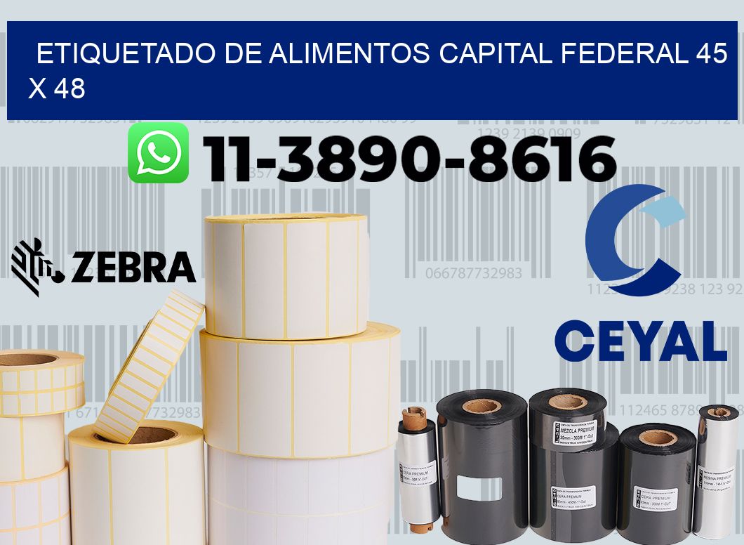 Etiquetado de alimentos capital federal 45 x 48
