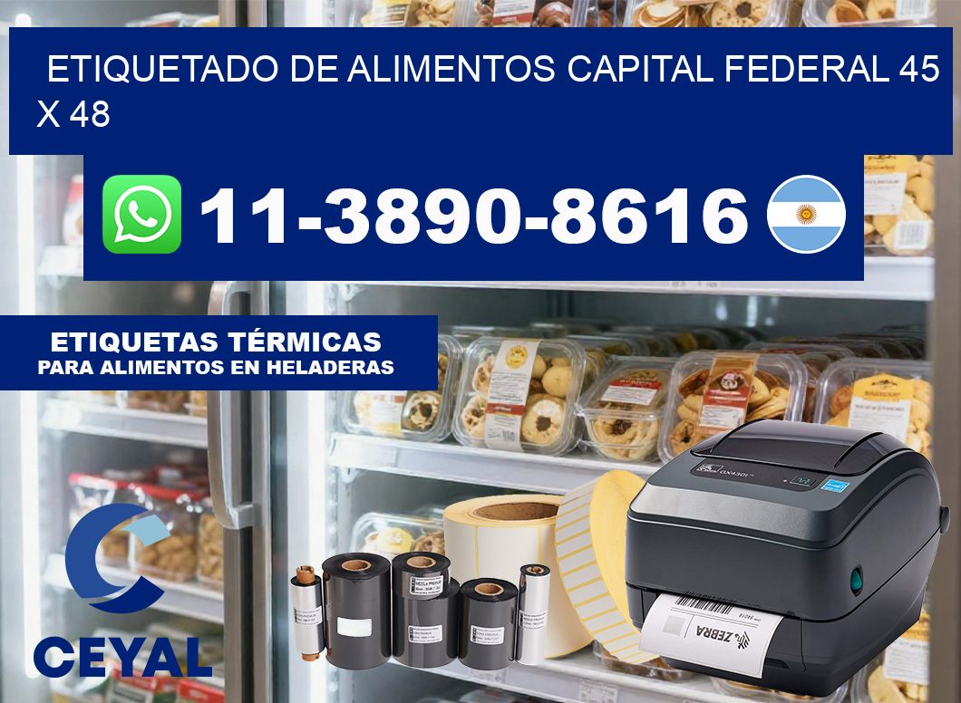 Etiquetado de alimentos capital federal 45 x 48