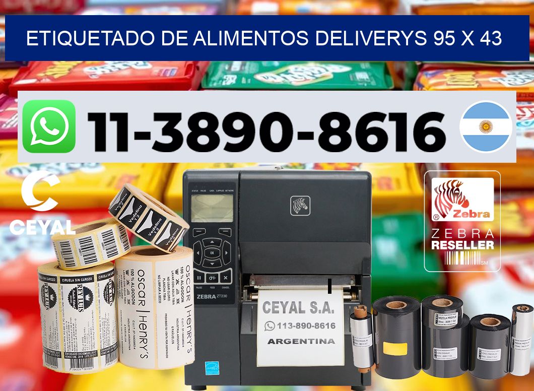Etiquetado de alimentos deliverys 95 x 43