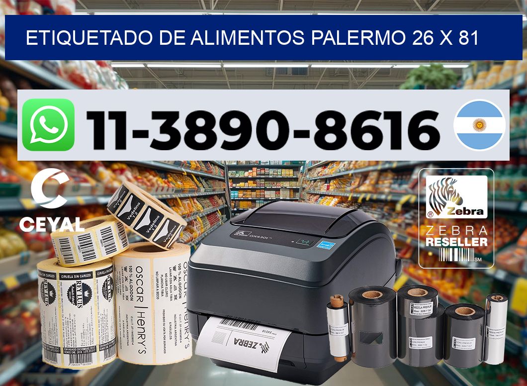 Etiquetado de alimentos palermo 26 x 81