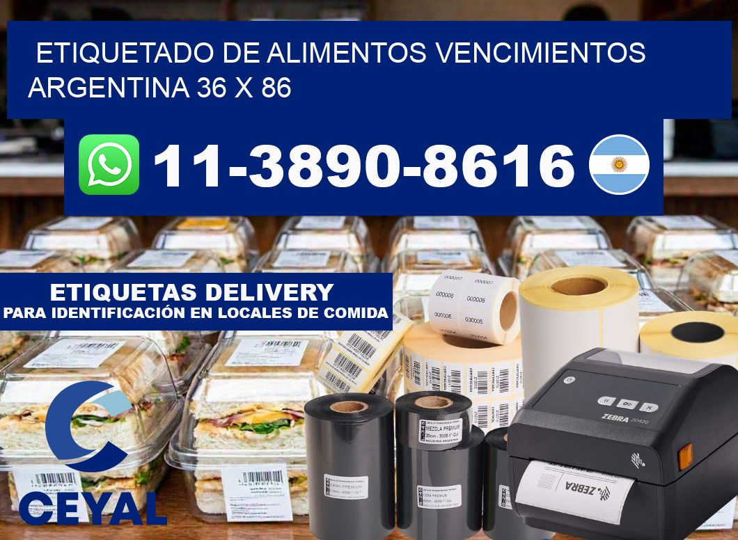 Etiquetado de alimentos vencimientos Argentina 36 x 86