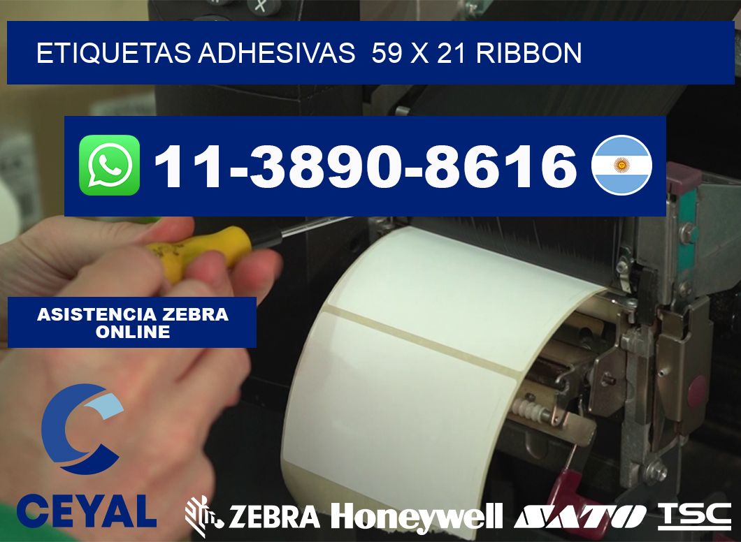Etiquetas adhesivas 59 x 21 ribbon