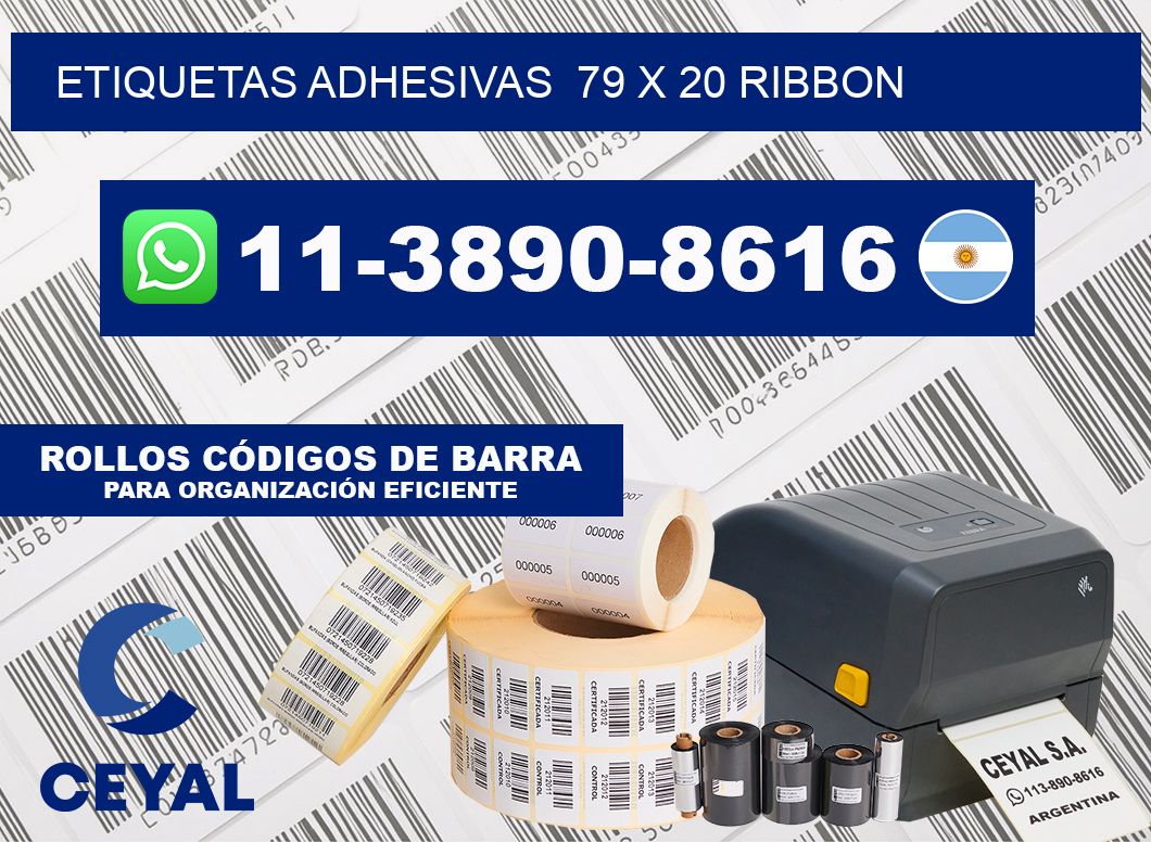 Etiquetas adhesivas  79 x 20 ribbon