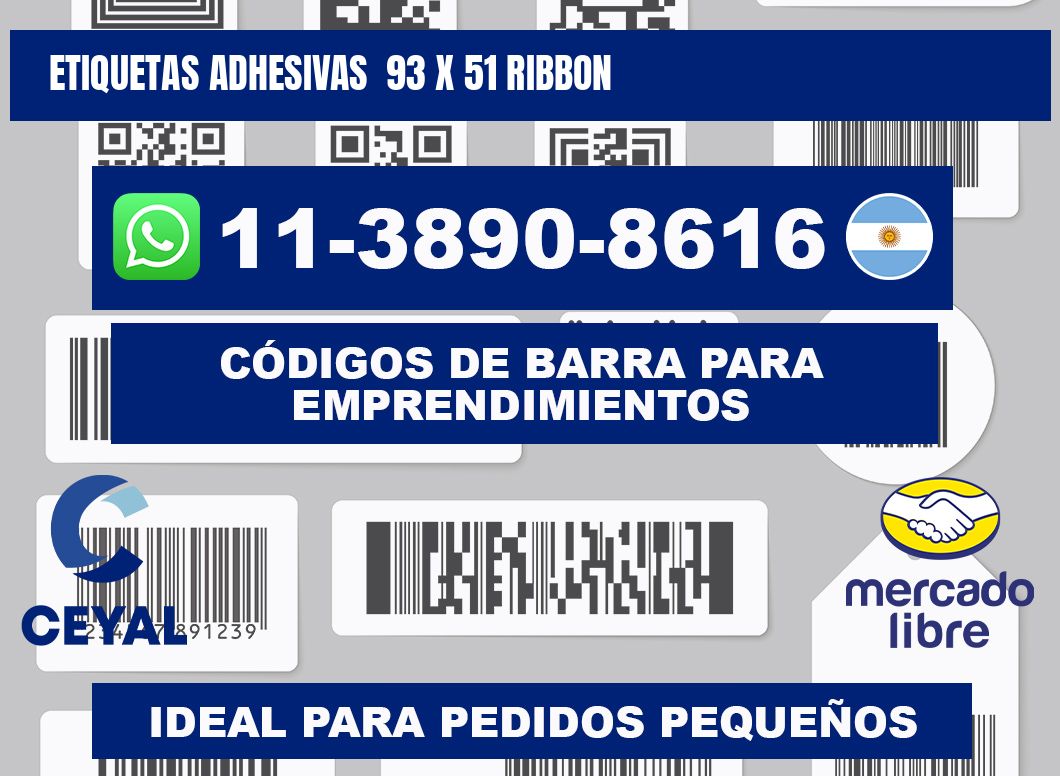 Etiquetas adhesivas 93 x 51 ribbon