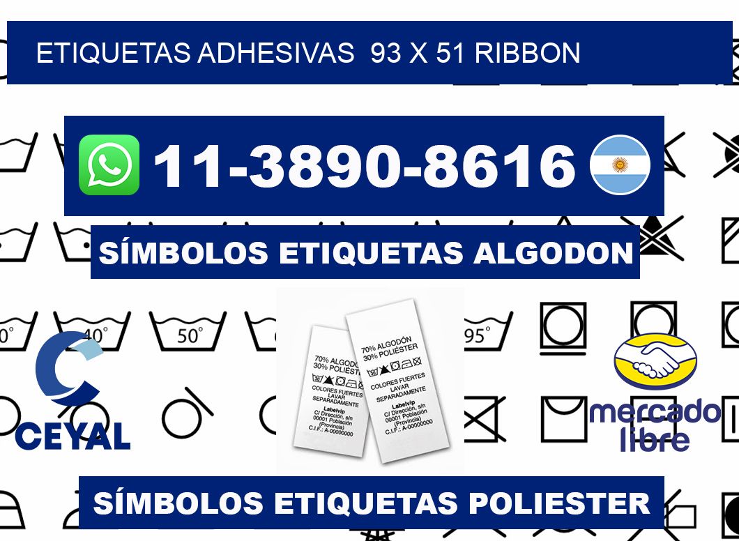 Etiquetas adhesivas 93 x 51 ribbon