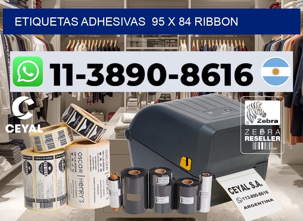 Etiquetas adhesivas 95 x 84 ribbon
