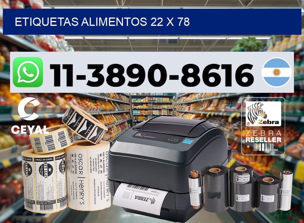 Etiquetas alimentos 22 x 78