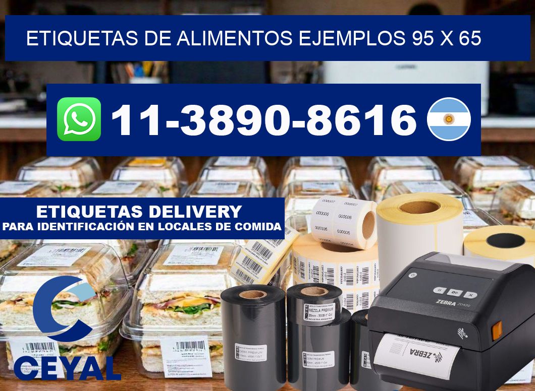 Etiquetas de alimentos ejemplos 95 x 65