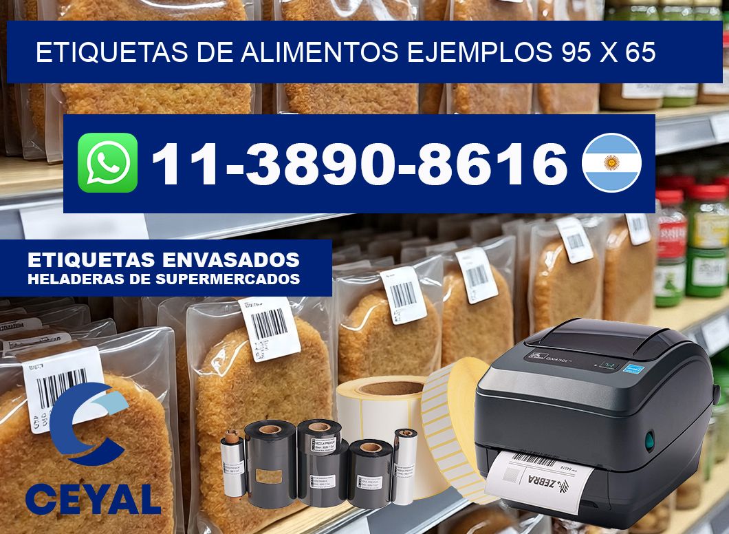 Etiquetas de alimentos ejemplos 95 x 65