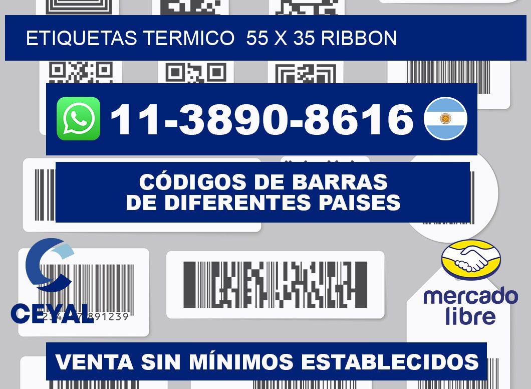 Etiquetas termico  55 x 35 ribbon