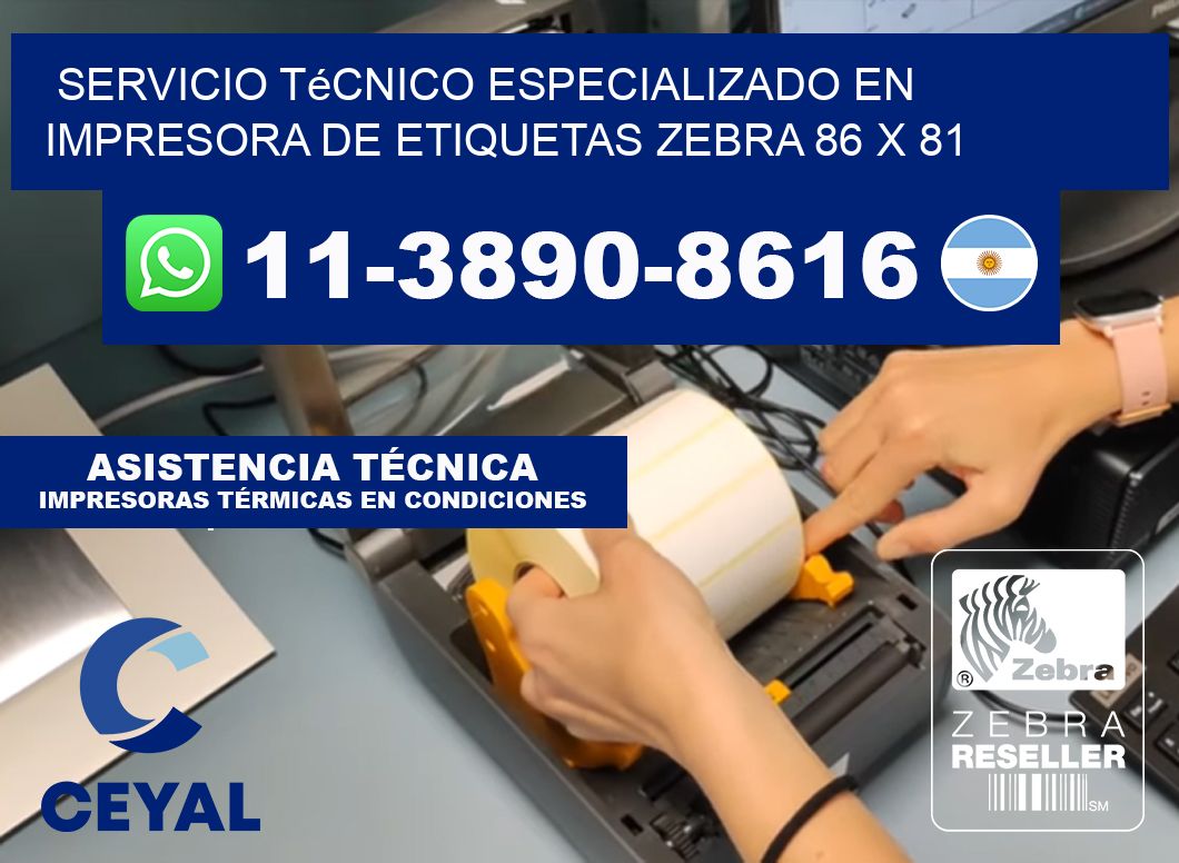 Servicio Técnico Especializado en Impresora de Etiquetas Zebra 86 x 81