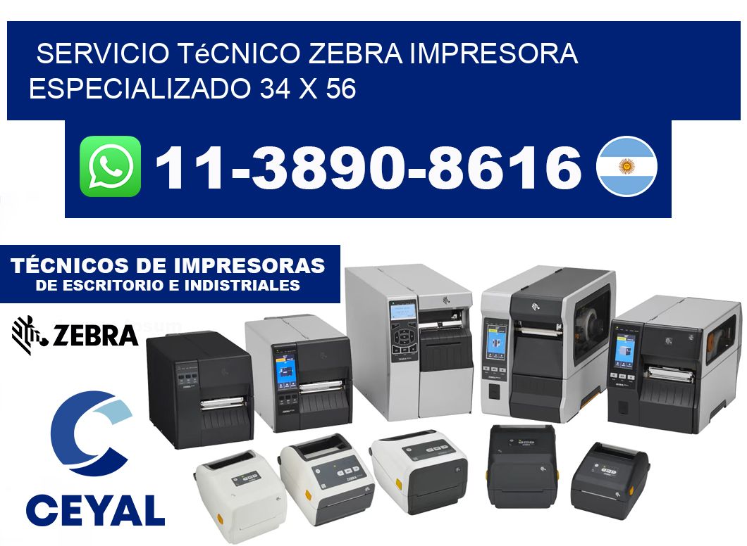 Servicio Técnico Zebra Impresora Especializado 34 x 56