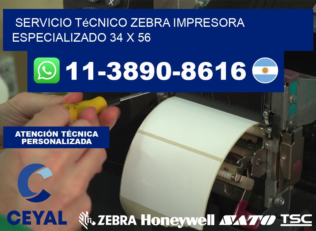 Servicio Técnico Zebra Impresora Especializado 34 x 56
