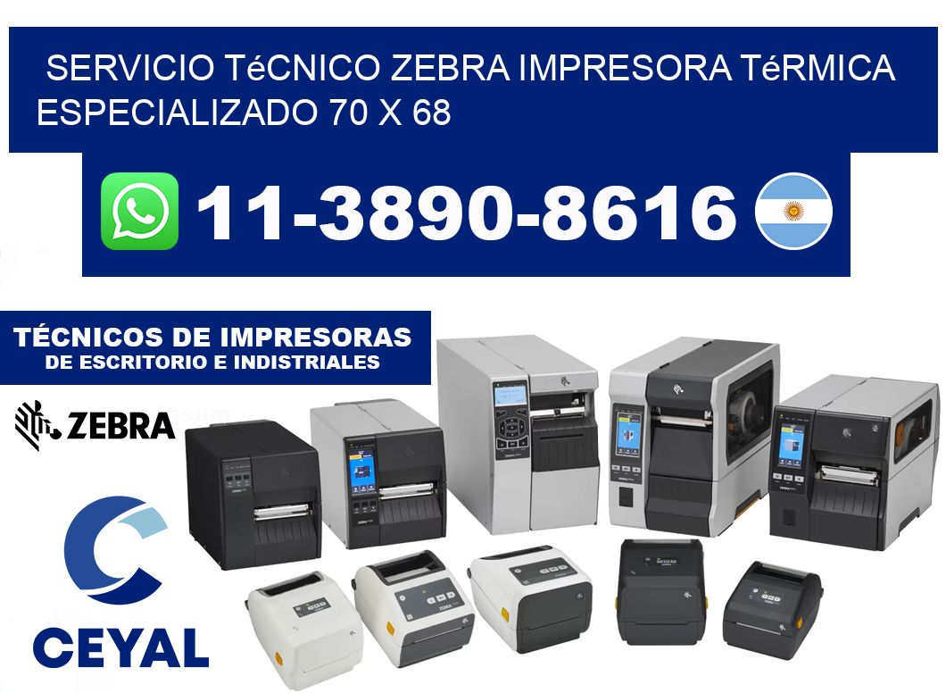 Servicio Técnico Zebra Impresora Térmica Especializado 70 x 68