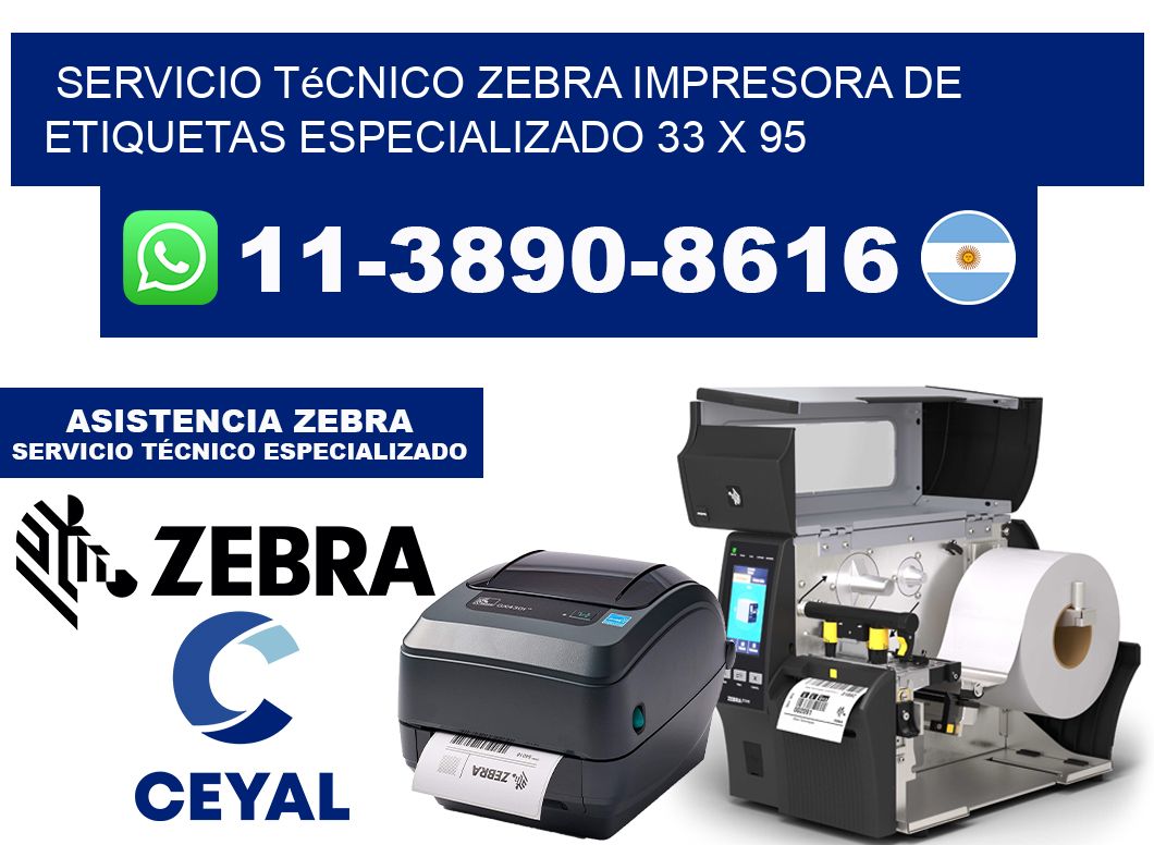 Servicio Técnico Zebra Impresora de Etiquetas Especializado 33 x 95