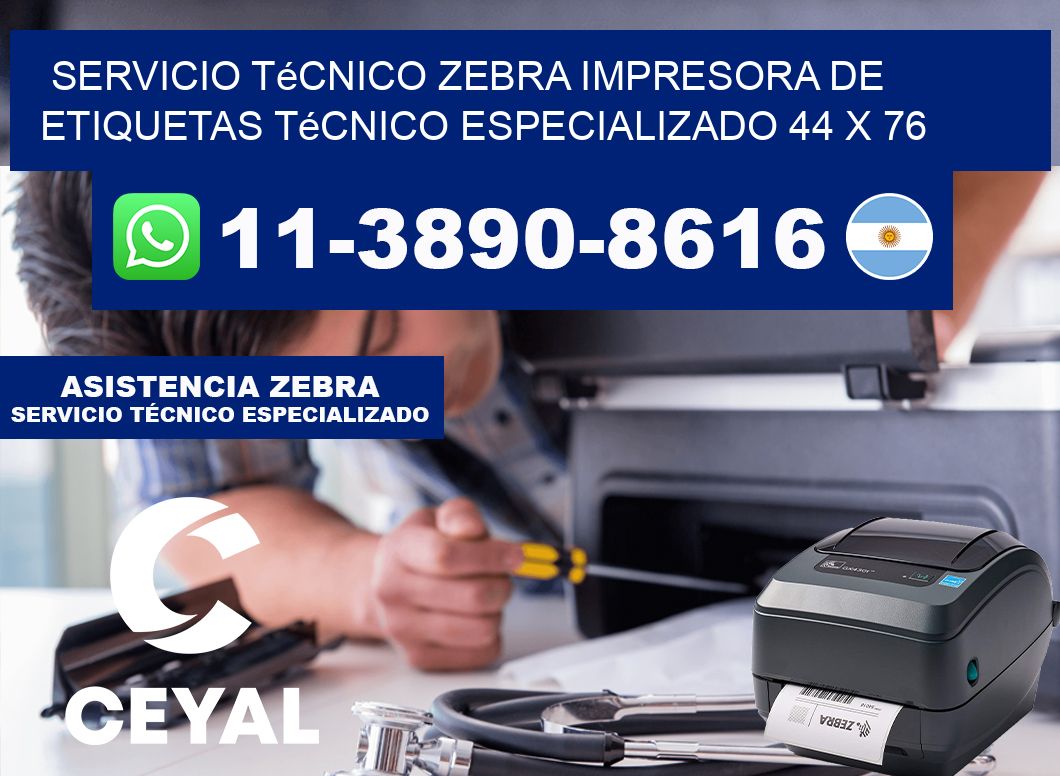Servicio Técnico Zebra Impresora de Etiquetas Técnico Especializado 44 x 76