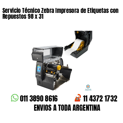 Servicio Técnico Zebra Impresora de Etiquetas con Repuestos 98 x 31