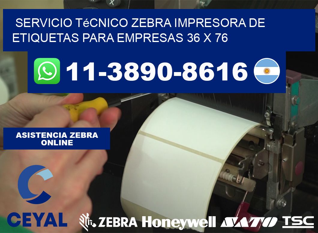 Servicio Técnico Zebra Impresora de Etiquetas para Empresas 36 x 76