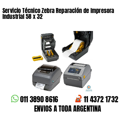 Servicio Técnico Zebra Reparación de Impresora Industrial 58 x 32