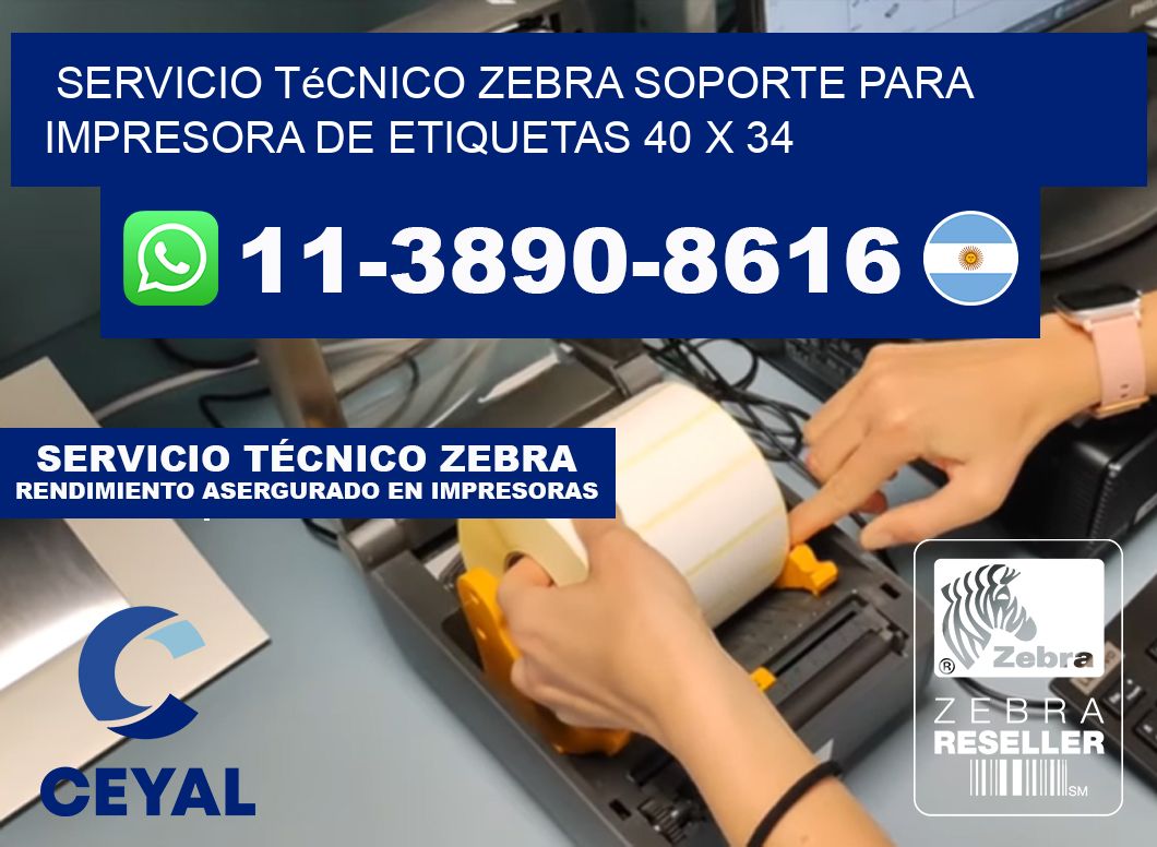 Servicio Técnico Zebra Soporte para Impresora de Etiquetas 40 x 34
