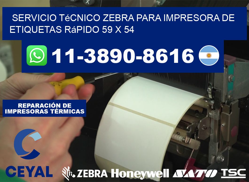 Servicio Técnico Zebra para Impresora de Etiquetas Rápido 59 x 54