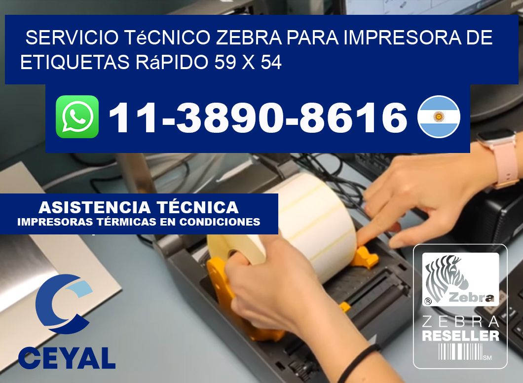 Servicio Técnico Zebra para Impresora de Etiquetas Rápido 59 x 54
