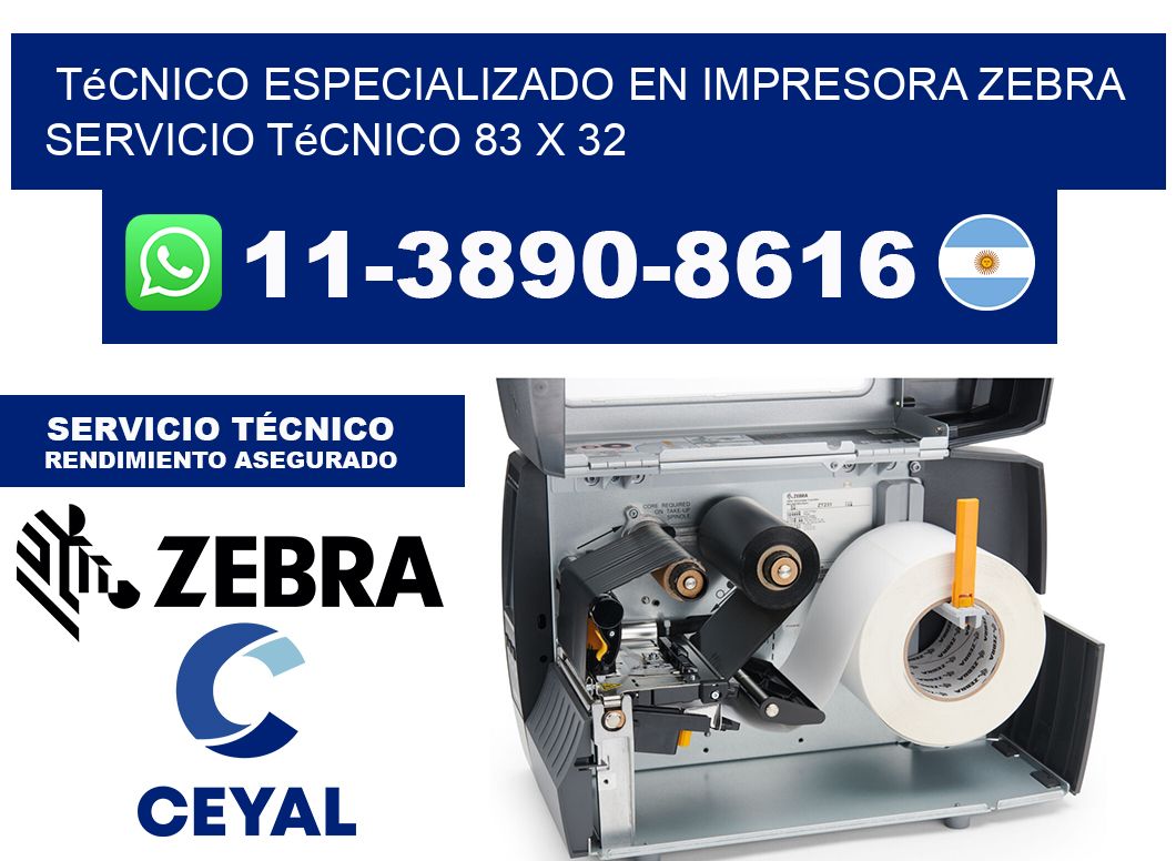 Técnico Especializado en Impresora Zebra Servicio Técnico 83 x 32