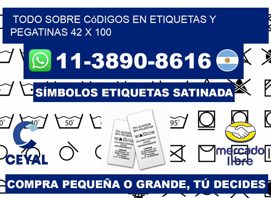 Todo sobre códigos en etiquetas y pegatinas 42 x 100