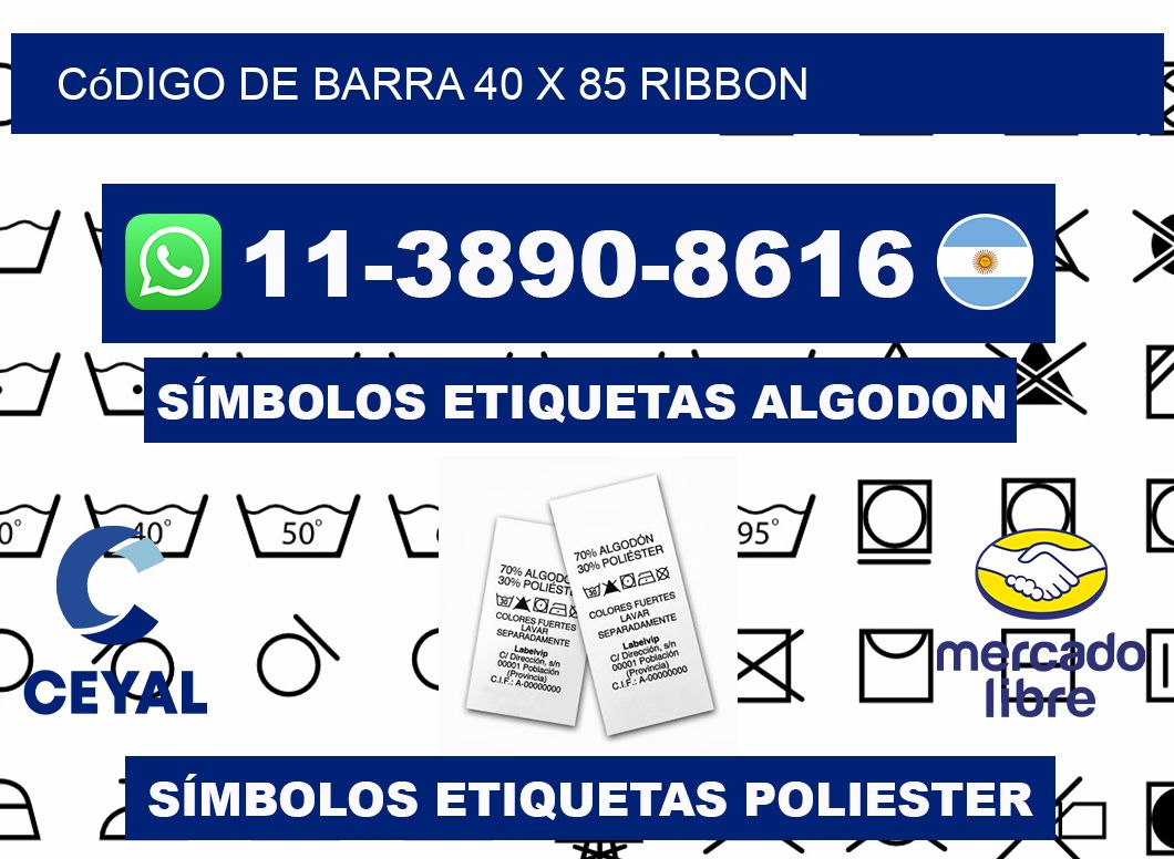 código de barra 40 x 85 ribbon