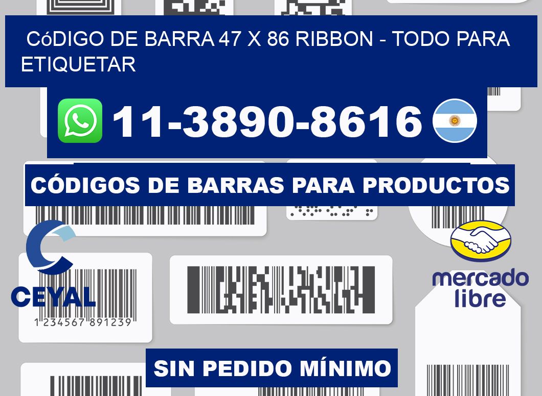 código de barra 47 x 86 ribbon - Todo para Etiquetar