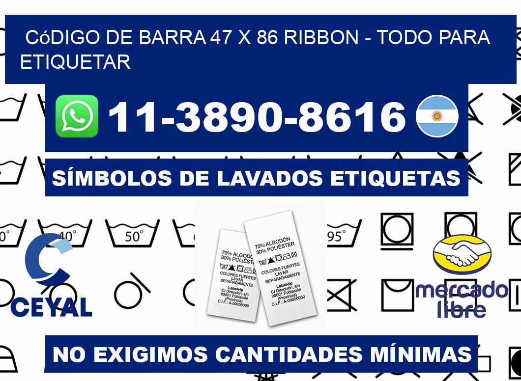 código de barra 47 x 86 ribbon - Todo para Etiquetar