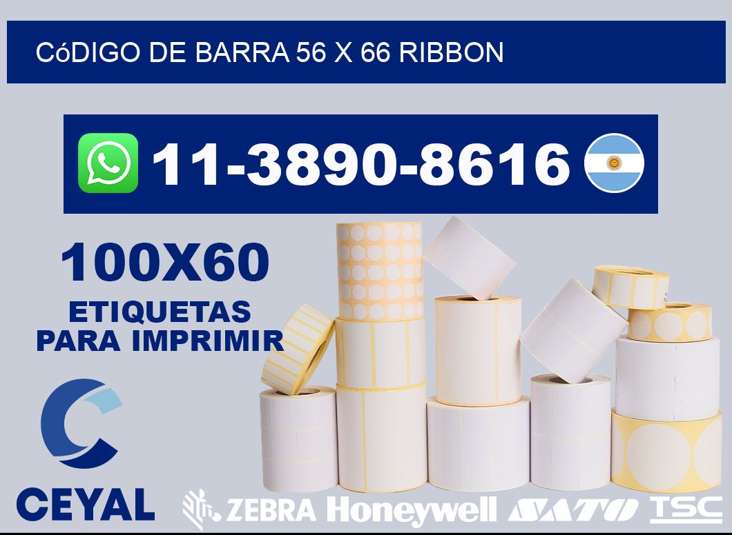 código de barra 56 x 66 ribbon