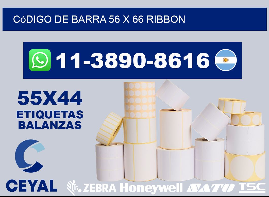 código de barra 56 x 66 ribbon