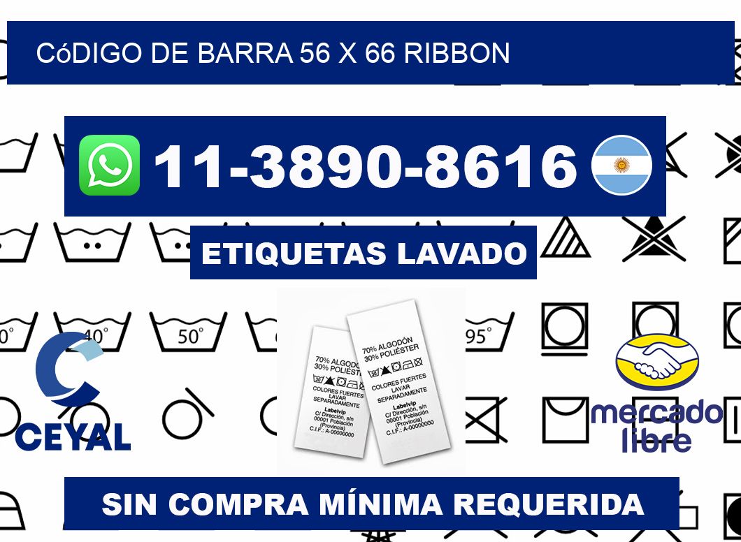 código de barra 56 x 66 ribbon