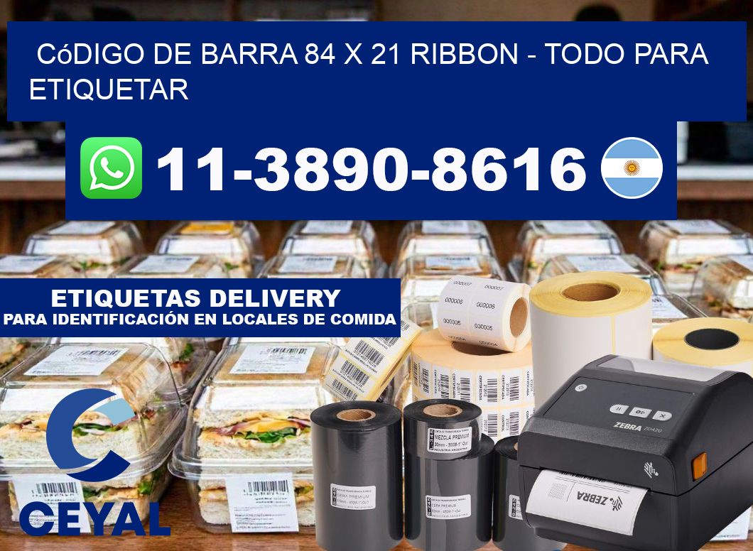 código de barra 84 x 21 ribbon - Todo para Etiquetar