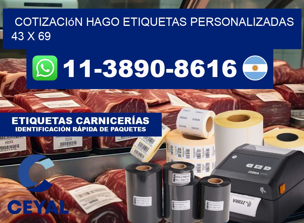 cotización hago etiquetas personalizadas 43 x 69