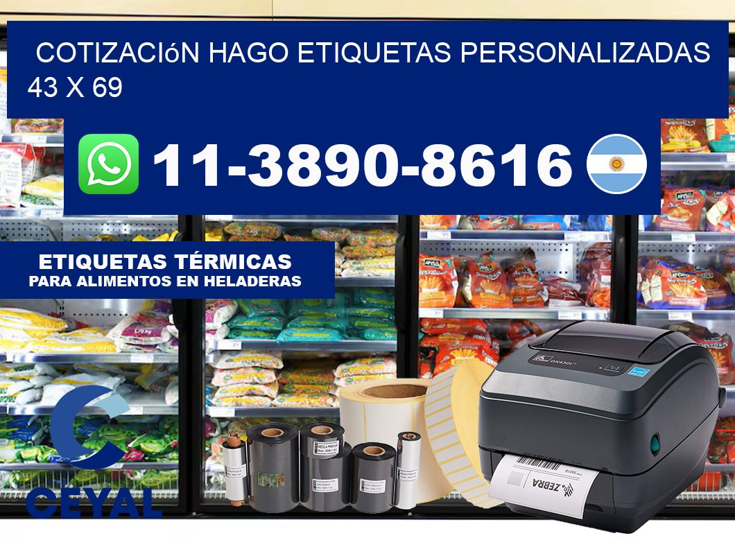 cotización hago etiquetas personalizadas 43 x 69