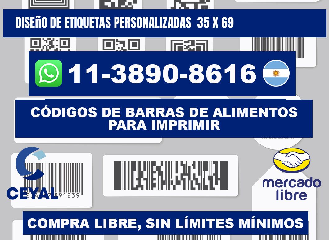diseño de etiquetas personalizadas 35 x 69