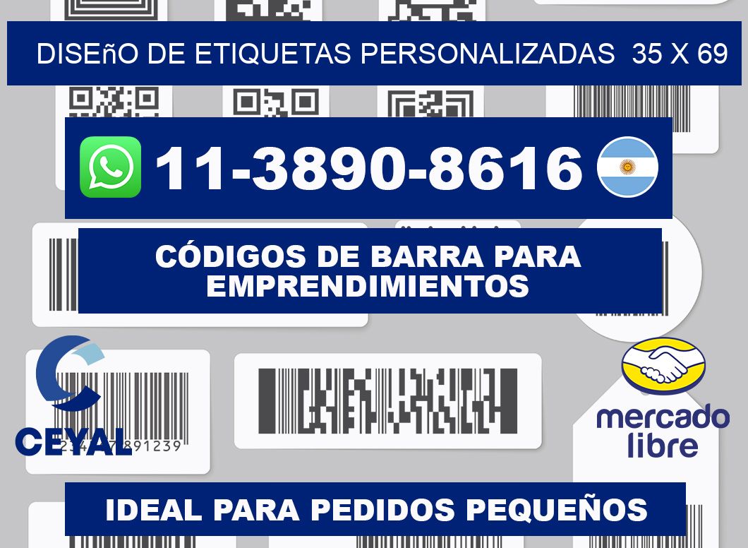 diseño de etiquetas personalizadas 35 x 69