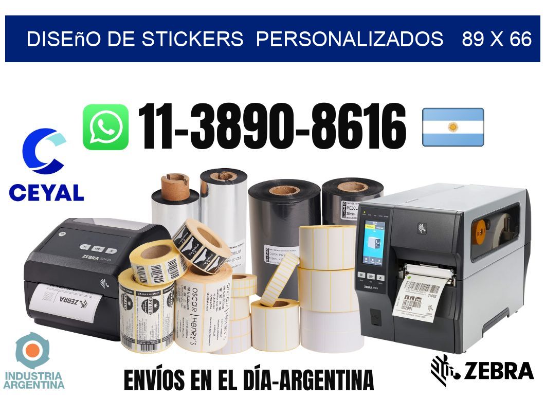 diseño de stickers  personalizados   89 x 66