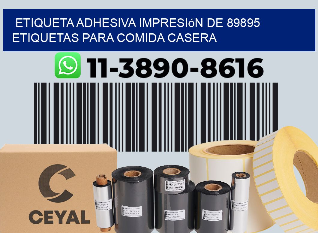 etiqueta adhesiva impresión de 89895 etiquetas para comida casera